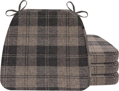D Shaped Chair Cushions 2 Inch Thick Brown 17x16 Pads