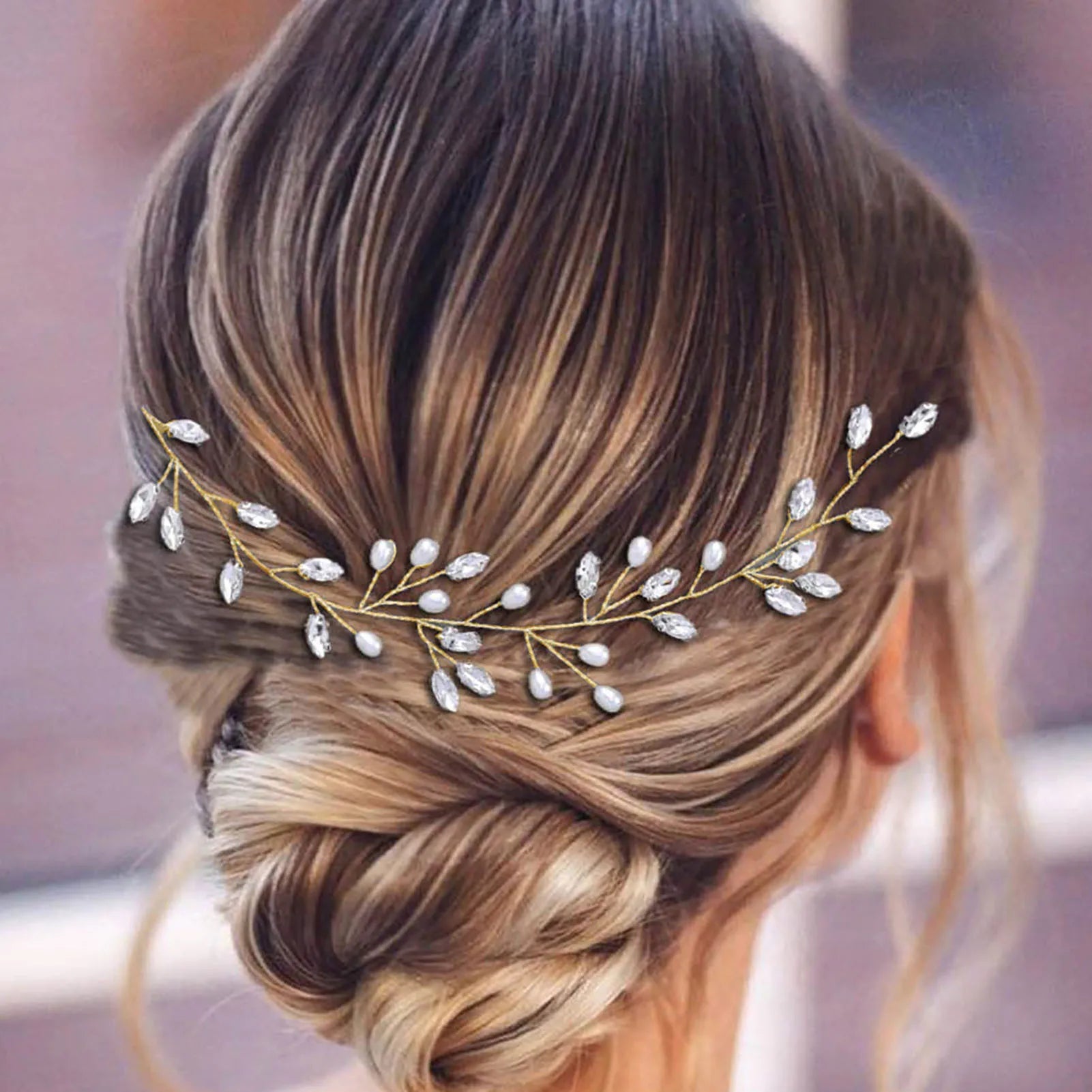 Blue Color Crystal Hair Pins Wedding Jewelry Accessories Head Decoration Bride Headdress Women Tiara Hair Bands Hair Vine