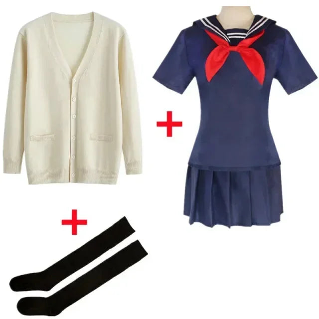 Anime My Hero Academia Himiko Toga Cosplay Costume JK Uniform Skirts Sweater Coat Halloween Christmas Clothes Women Girls