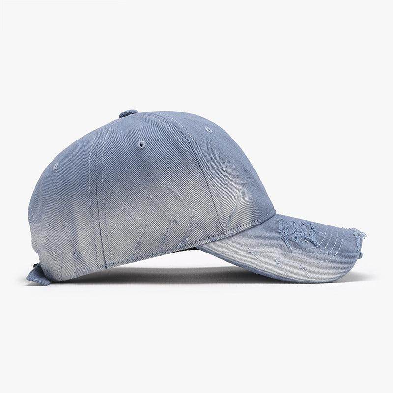 Distressed Adjustable Cotton Hat for Casual Stylish Wear