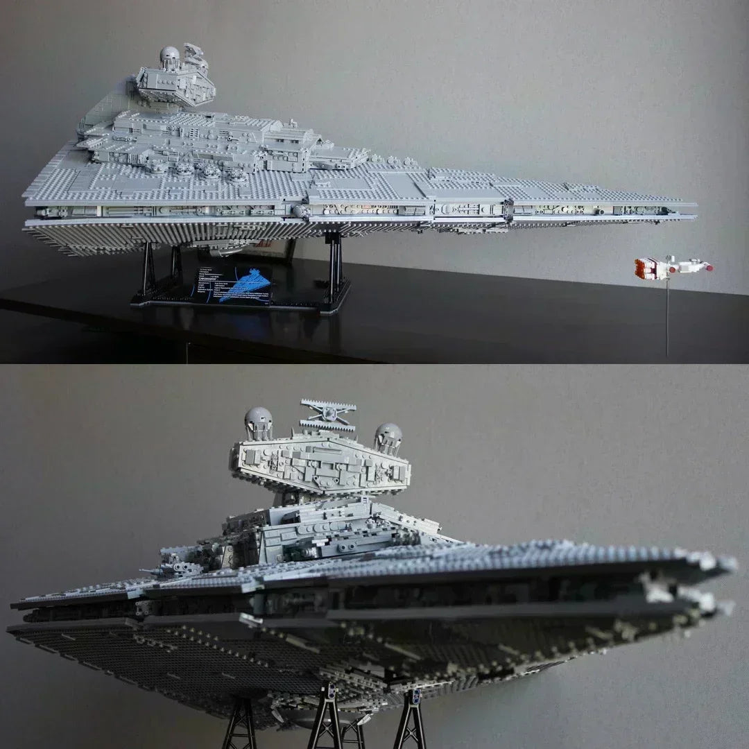 MINISO  Spaceship Series Moc Star Destroyer Assembling Building Blocks  Compatible 75252 Desk Home Ornament Toy Kids Adults Gift