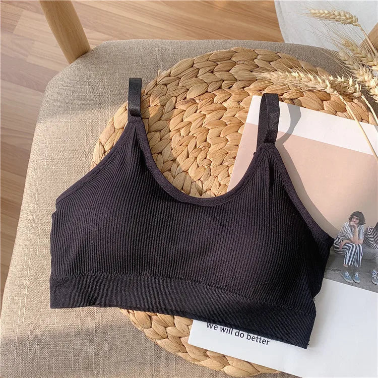 Sexy Underwear Women Gather No Steel Ring Lingerie Bra Tube Top Wrapped Chest Beauty Back Actival Cotton Thin Section Tube Top