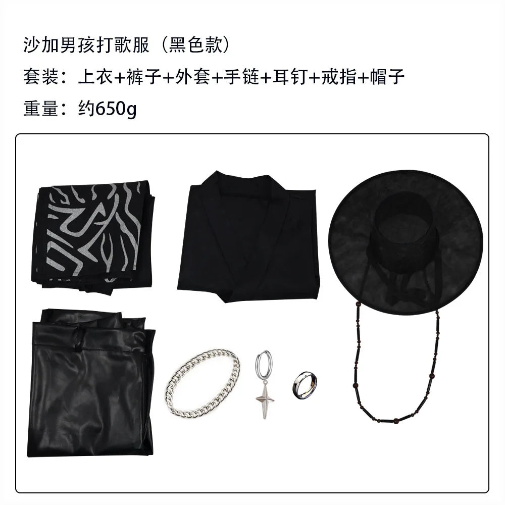 KPop Demon Hunters Saja Boys Jinu Cosplay Costume Uniform Halloween Carnival Party Christmas Play Role Clothes Clothing