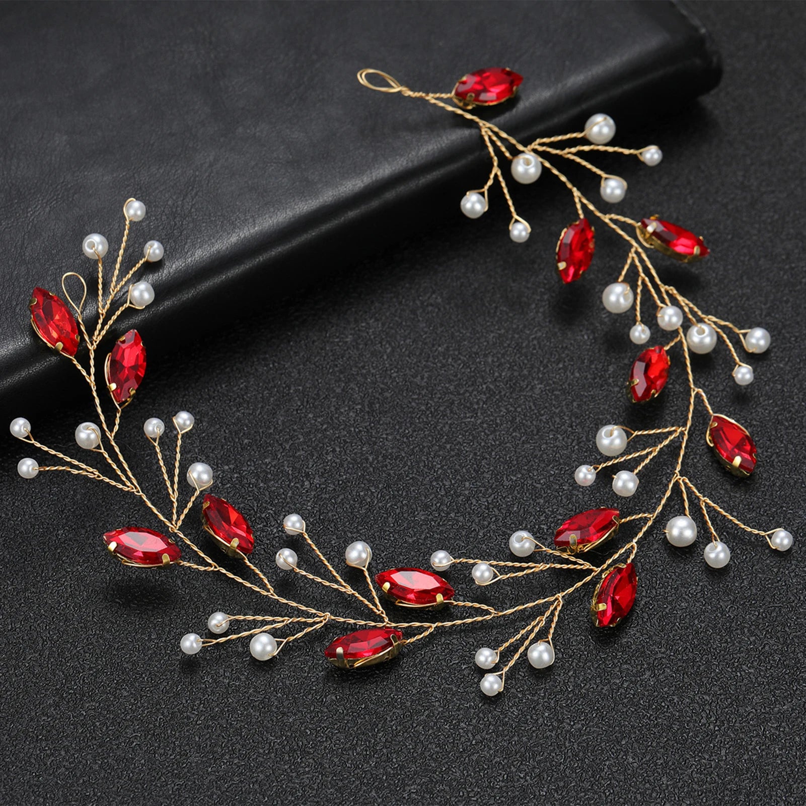 Blue Color Crystal Hair Pins Wedding Jewelry Accessories Head Decoration Bride Headdress Women Tiara Hair Bands Hair Vine