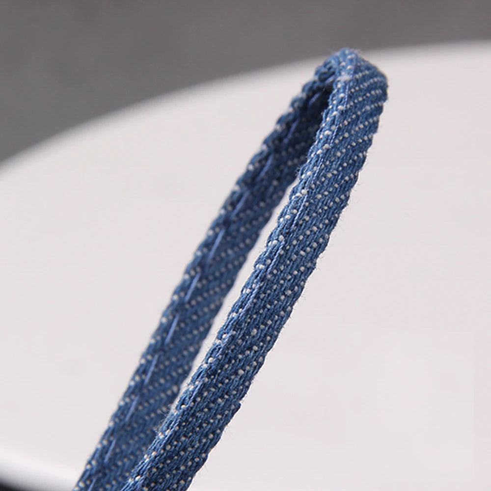 5meters 5mm Denim Strap Falt Cord Cowboy Fabric Rope for DIY Crafts Bracelets Hair Accessory Making Home Decor Findings