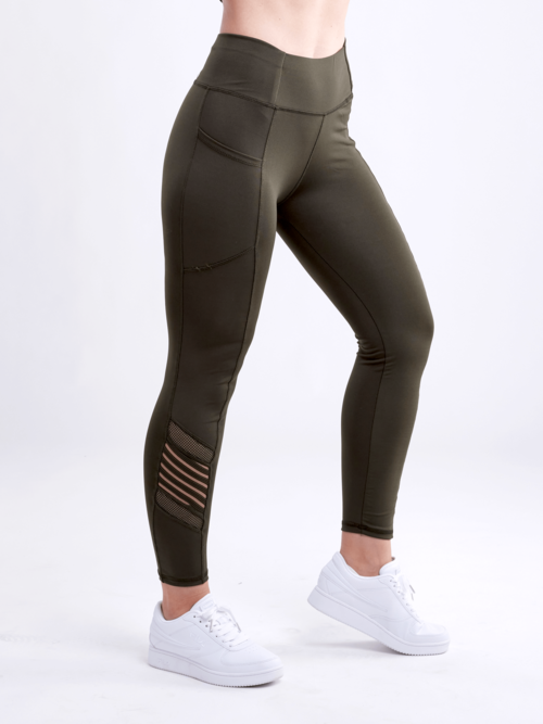 JupiterGear High-Waisted Pilates Leggings with Side Pockets & Mesh Pan