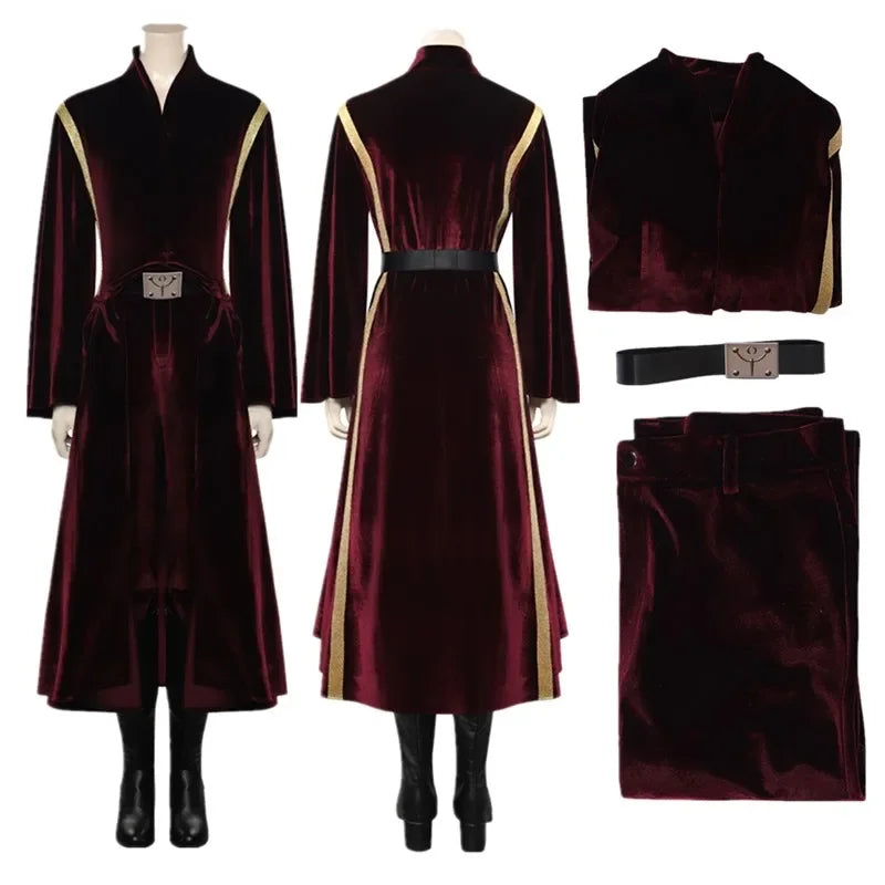 Space Battle Fantasy Padme Cosplay Amidala Costume Adult Women Coat Belt Pants Outfits Halloween Carnival Party Disguise