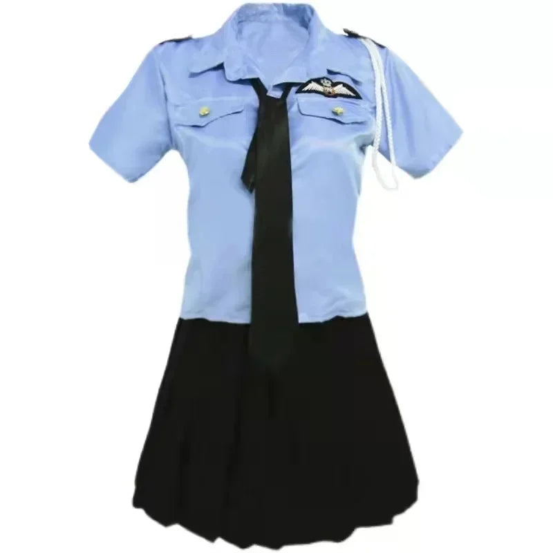 2025 New Z Police Stewardess Cosplay Costumes Womens Sexy Anime Cosplay Lingerie Sailor Uniform Sexy Skirt for Sex Role Play ★ ★