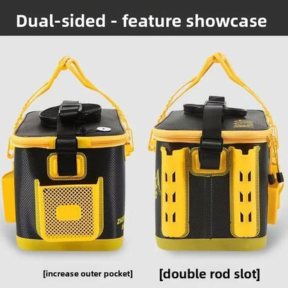 Thickened EVA Fishing Bucket Multi Function Lure Box Live Tank Rod Holder Scratch Resistant Sturdy for Rock Anglers 낚시 버킷