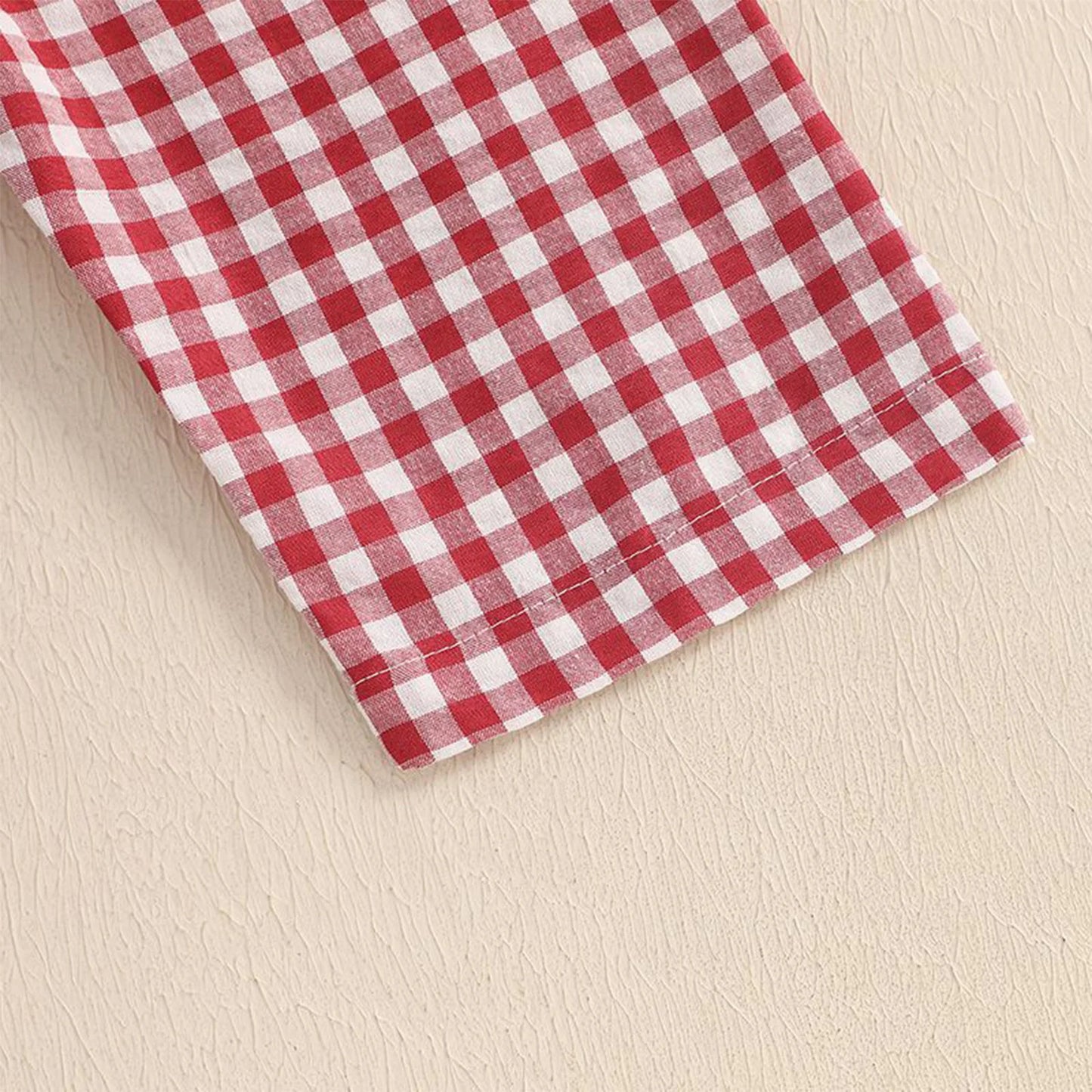 Toddler Baby Girls Summer Clothes Sweet Plaid Bodysuit Fly Sleeves Smocked Rompers Wide Leg Jumpsuit Holiday Party Daily Wear
