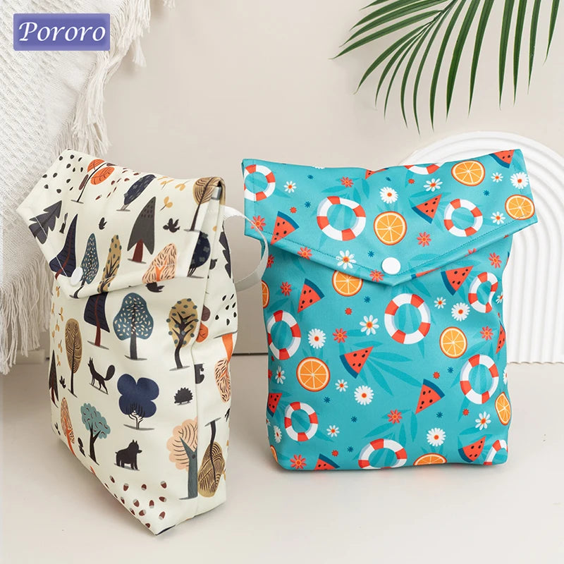 Pororo Baby Diaper Bag Waterproof Wet Bag for Swimsuit Travel Beach Pool Dirty Yoga Gym Clothes Makeup Bag