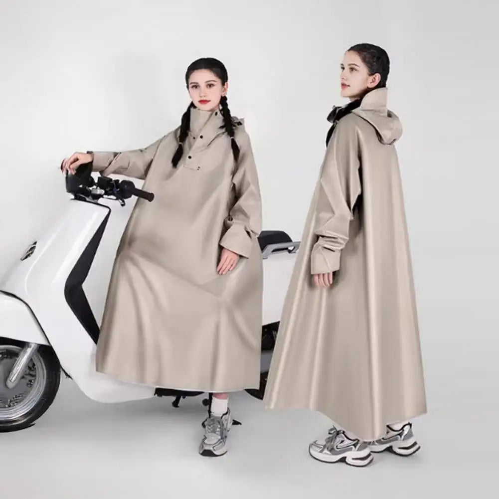 Thicken Oxford Waterproof Rain Gear Rain Poncho Korean Fashion Rain Coat One-piece Long Raincoat Loose Oversized Hooded Rainwear