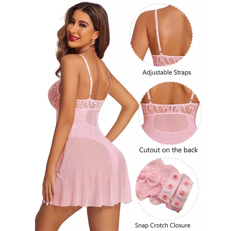 Fashionable New Sexy Nightgown Women's Nightgown Sexy Lingerie Home Sleepwear