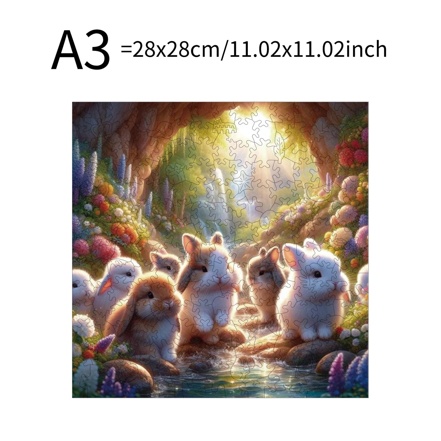 Little Bunny Beauty Animal Puzzles High Quality Jigsaw Puzzle Wooden Puzzle Best Christmas Gift