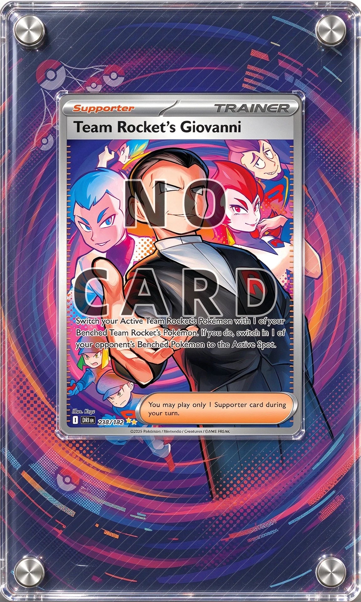 High-definition Acrylic Anime Battle Card Display Frame PTCG Card Collector Gift Desktop Ornament