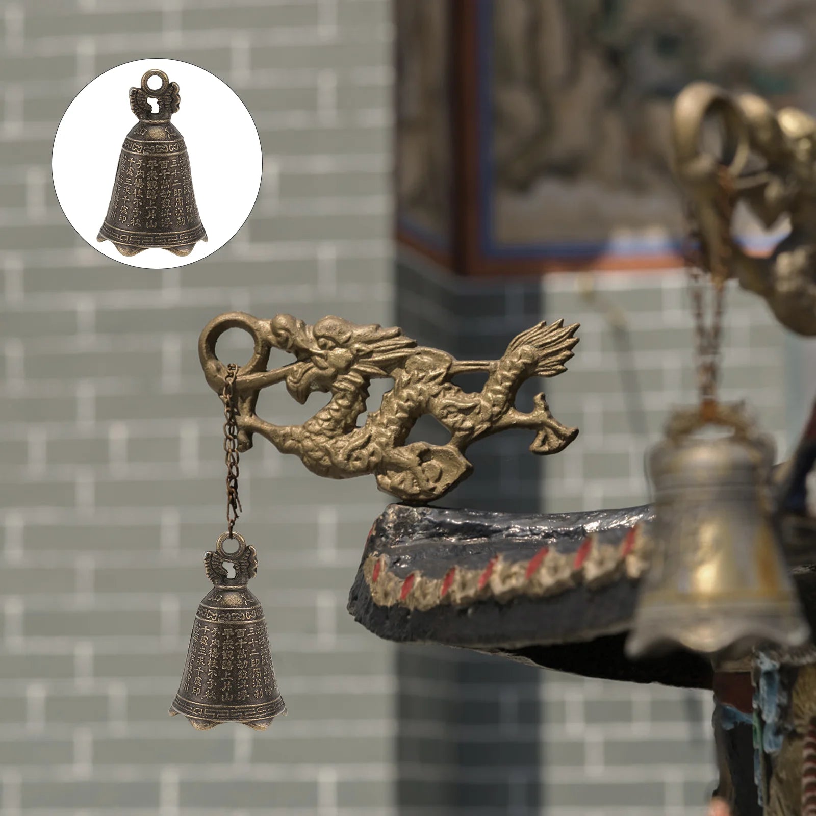 10 Pcs Outdoor Vintage Bell Office Rustic Christmas Decor Iron Colorful Ornaments