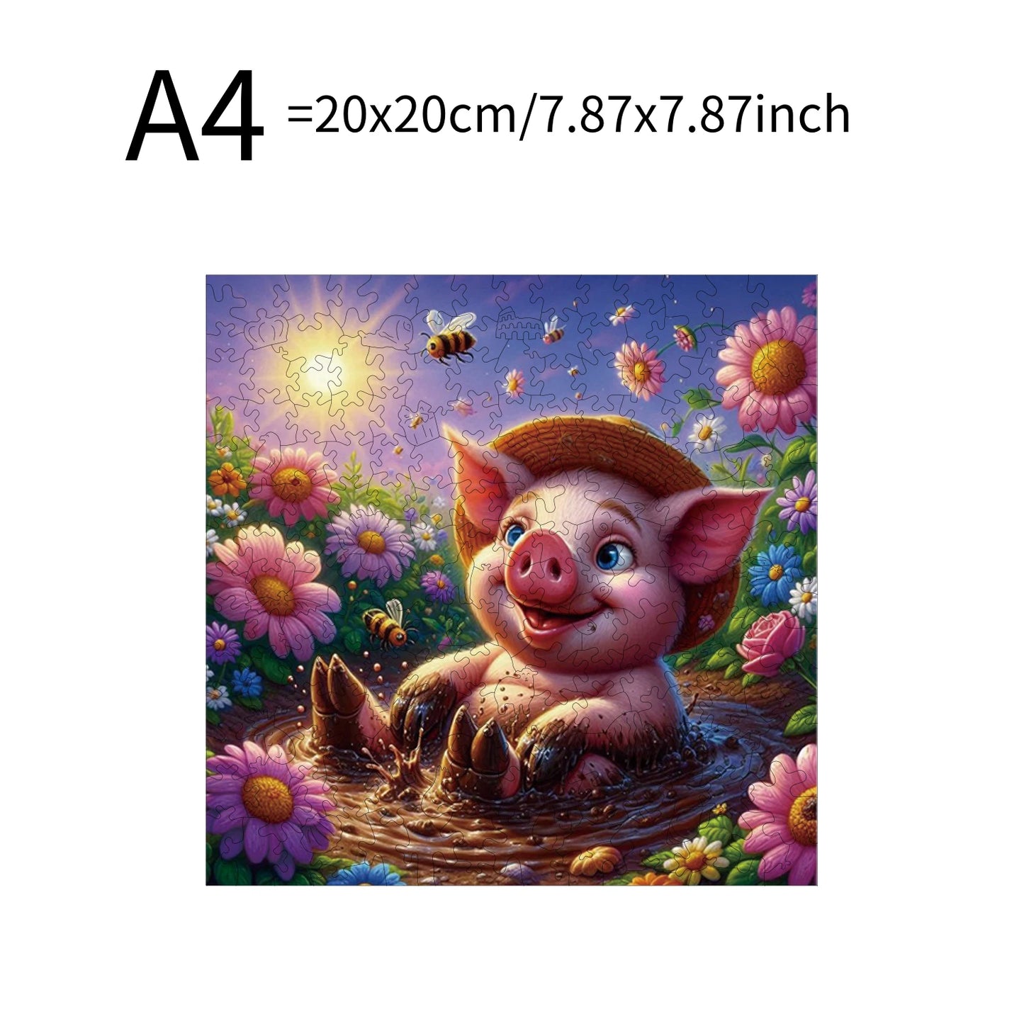 Pig Hippopotamus Animal Puzzles High Quality Jigsaw Puzzle Wooden Puzzle Best Christmas Gift