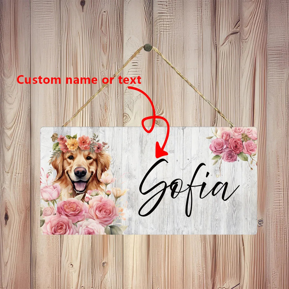 1PC Gorgeous Customized Name Tag Color Wall Hanging Sign For Living Room Decor