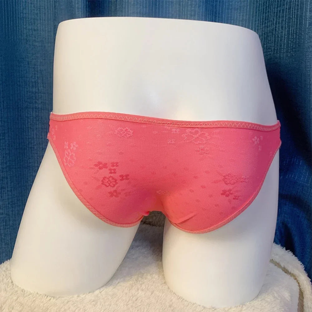 Men Sexy Briefs Sheer Bugle Pouch Stretch Panties Underwear Erotic Hombre Underpants Low Rise Lingerie Breathable Soft Calcinha