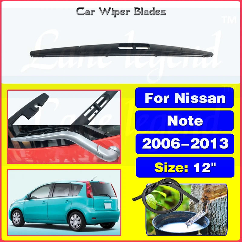 Wiper 12" Rear Wiper Blade For Nissan Note 2006 - 2013 Windshield Windscreen Tailgate Window Rain Brush Car Accessories