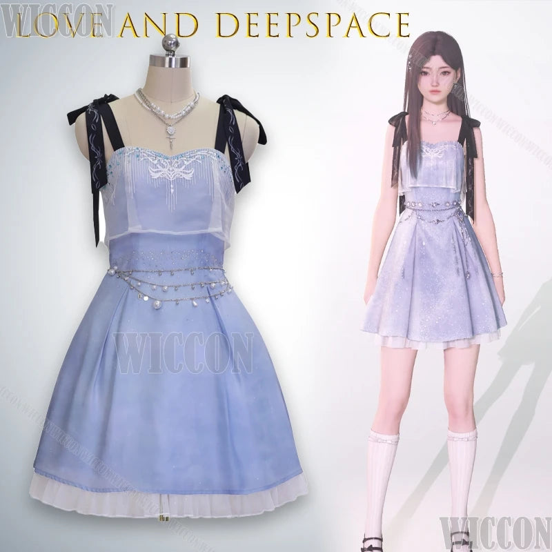 Love And Deepspace Caleb Birthday Dress Player Girl Daily Dress Cosplay Clothes Game Outfit Halloween Christmas Party Carnival