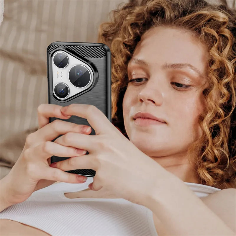 For Huawei Pura 80 Ultra Case Huawei Pura 80 Pura 80 Pro+ Ultra Cover Shockproof Brushed TPU Anti-Slip Silicone Protective Cover