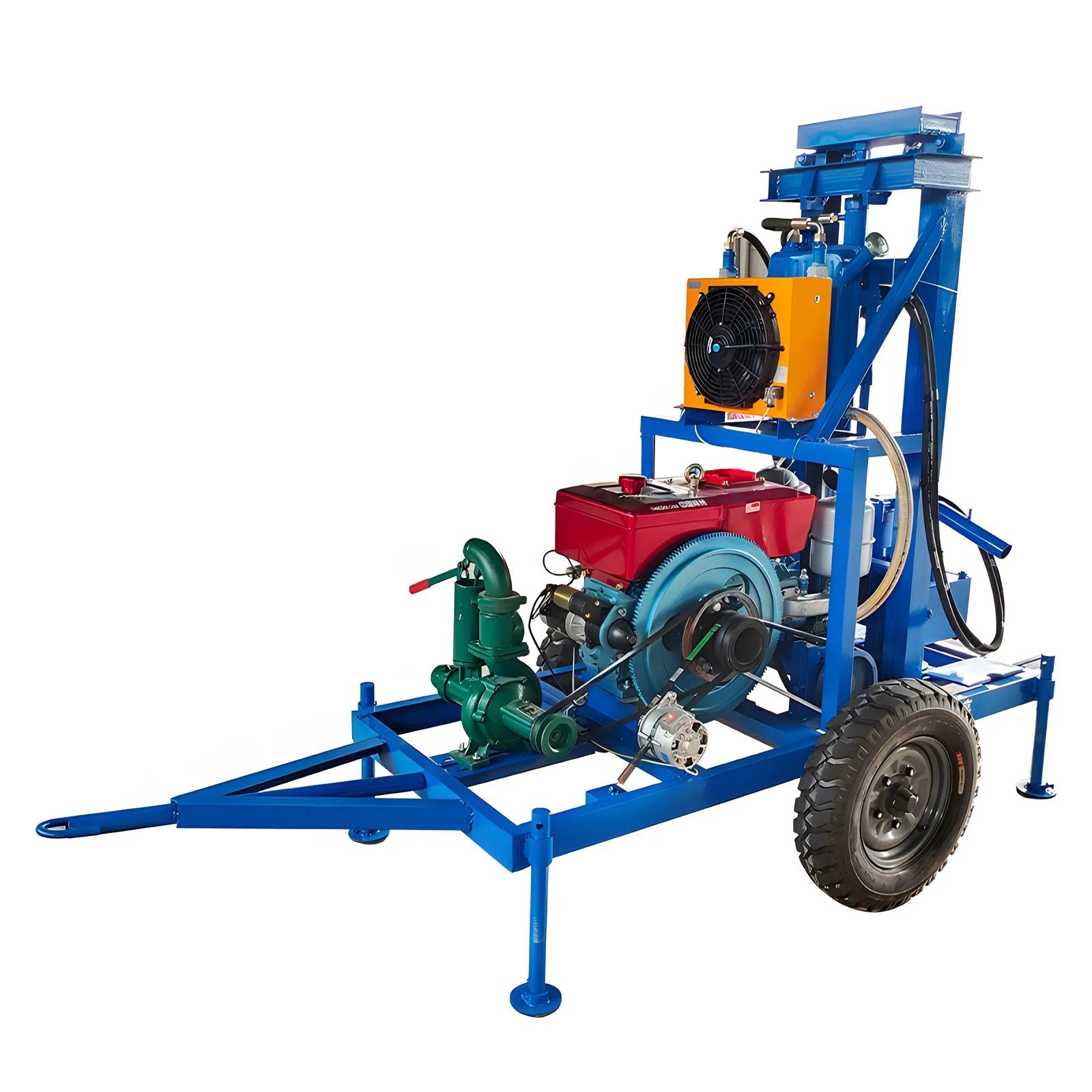Factory sales of diesel hydraulic drilling rigs, 100m ultra-deep water well drilling rigs