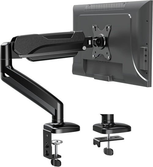 32 Inch Gas Spring Monitor Arm With Clamp VESA Black
