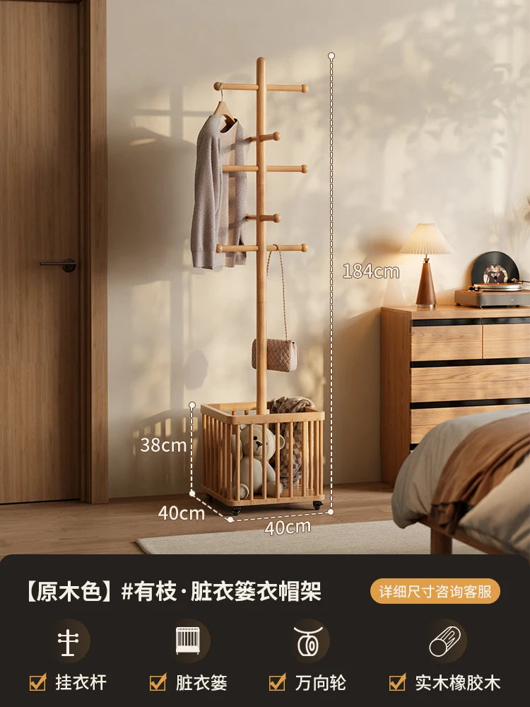 Nordic Living Room Coat Racks Wooden Clothes Organizer Space Saving Coat Racks Wall Minimalist Porte Manteau Trendy Furniture