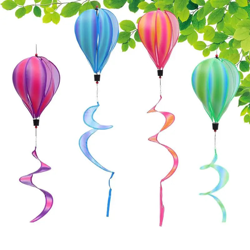 Hot Air Balloon Wind Spinners 4X Balloon Wind Spinners Outdoor Windsock Ornament Outdoor Decoration For Holiday Yard Birthday