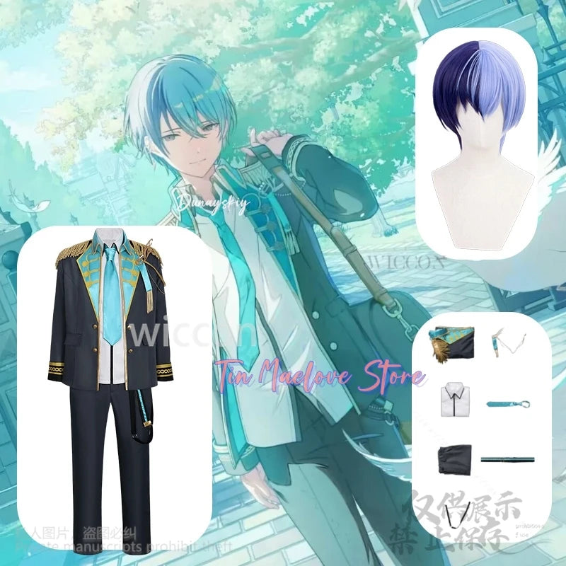 Aoyagi Toya Anime Game Project Sekai VBS Cosplay World Link2 Costume Knights Y2K Coat Pants Punk Idol Uniform Wigs Disfraces