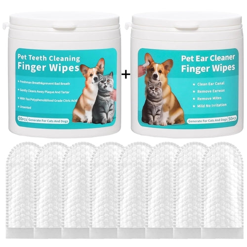 Disposable Pet Cleaning Products Teeth Cleaning Wipes Ear Care