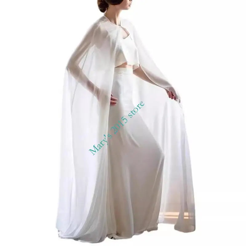 E15F Bridal Wraps Cathedral Length Wedding Cloak Halloween Cosplay Costume for Anime Show Bridal Wedding Capes Shawl