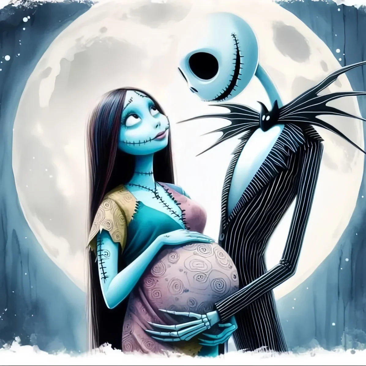 Disney 5D Diamond Embroidery Jack Rhinestone Pictures Painting Cartoon Full Drill Mosaic Nightmare Before Christmas Holiday Gift