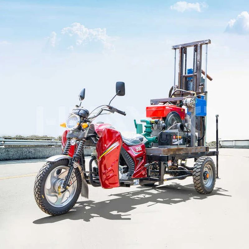 180 meter motorcycle modified gasoline water well drilling rig