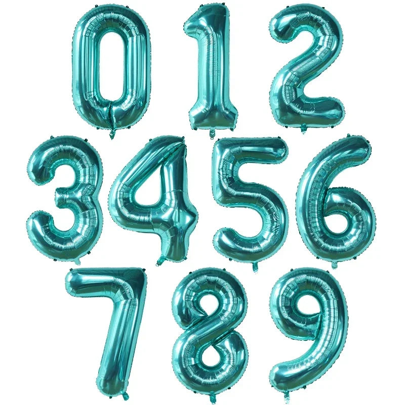 50pcs 40Inch Birthday Balloons Foil Helium Number Balloon 0-9 Birthday Wedding Party Decoration Baby Shower Figures Air Globos