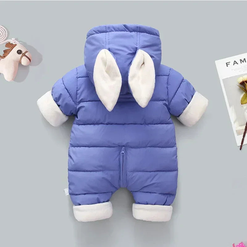 2023 new born fashion winter thicken children snowsuit cotton-padded baby girl clothes boy Plus velvet cute Jumpsuits Bodysuit