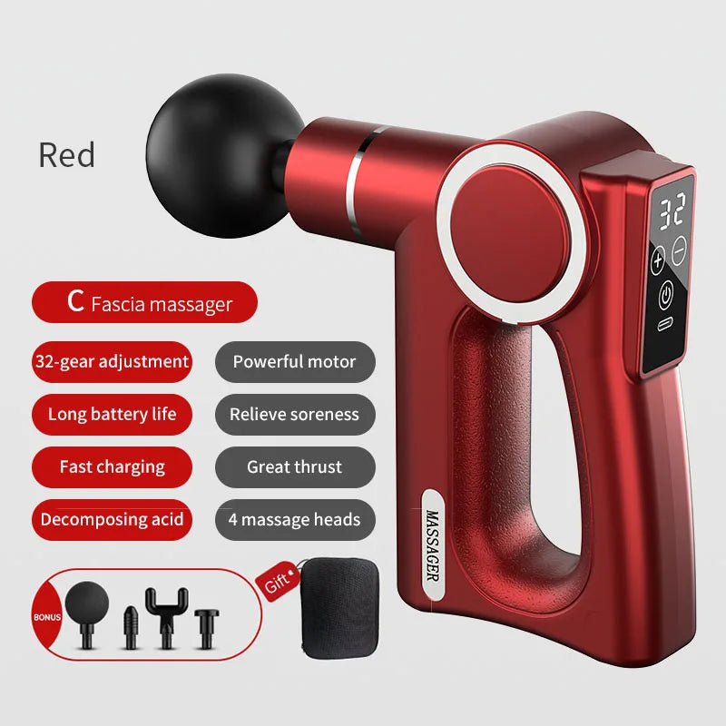 Mini Fascia Gun Vibration Massage Portable Small Massager Muscle Relaxation Body Massage Fitness Equipment
