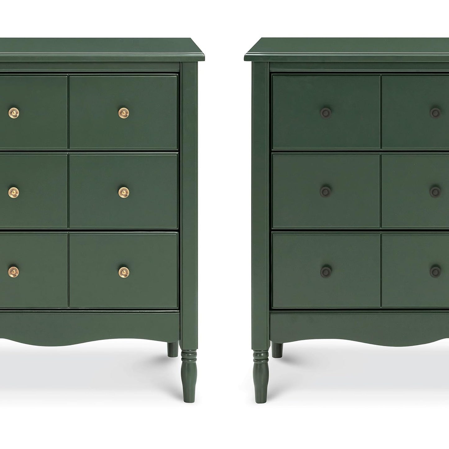 Liberty Forest Green Six Drawer Dresser With Knobs