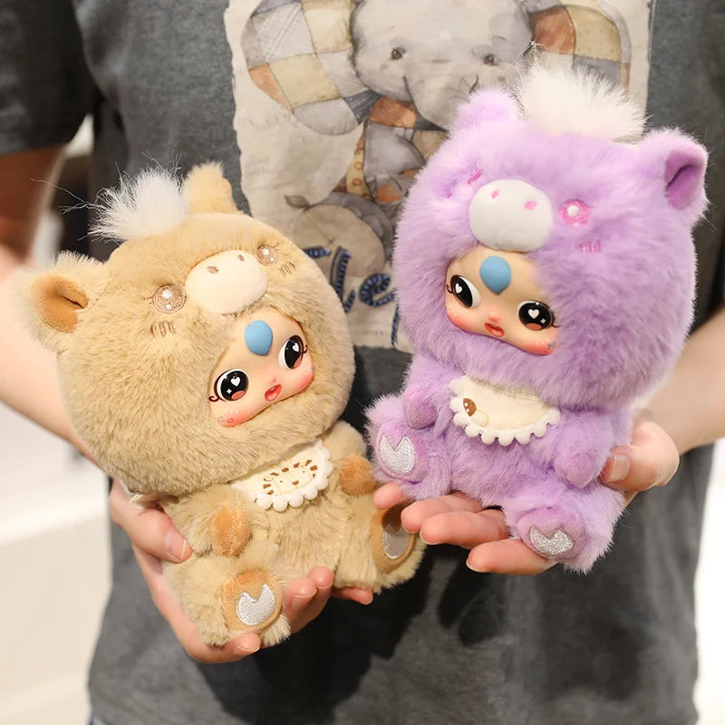 16cm Cartoon Animal Headcover Baby Plush Doll Enamel Toy Colorful Horse Plush Toy Pendant Home Decoration Gift For Children