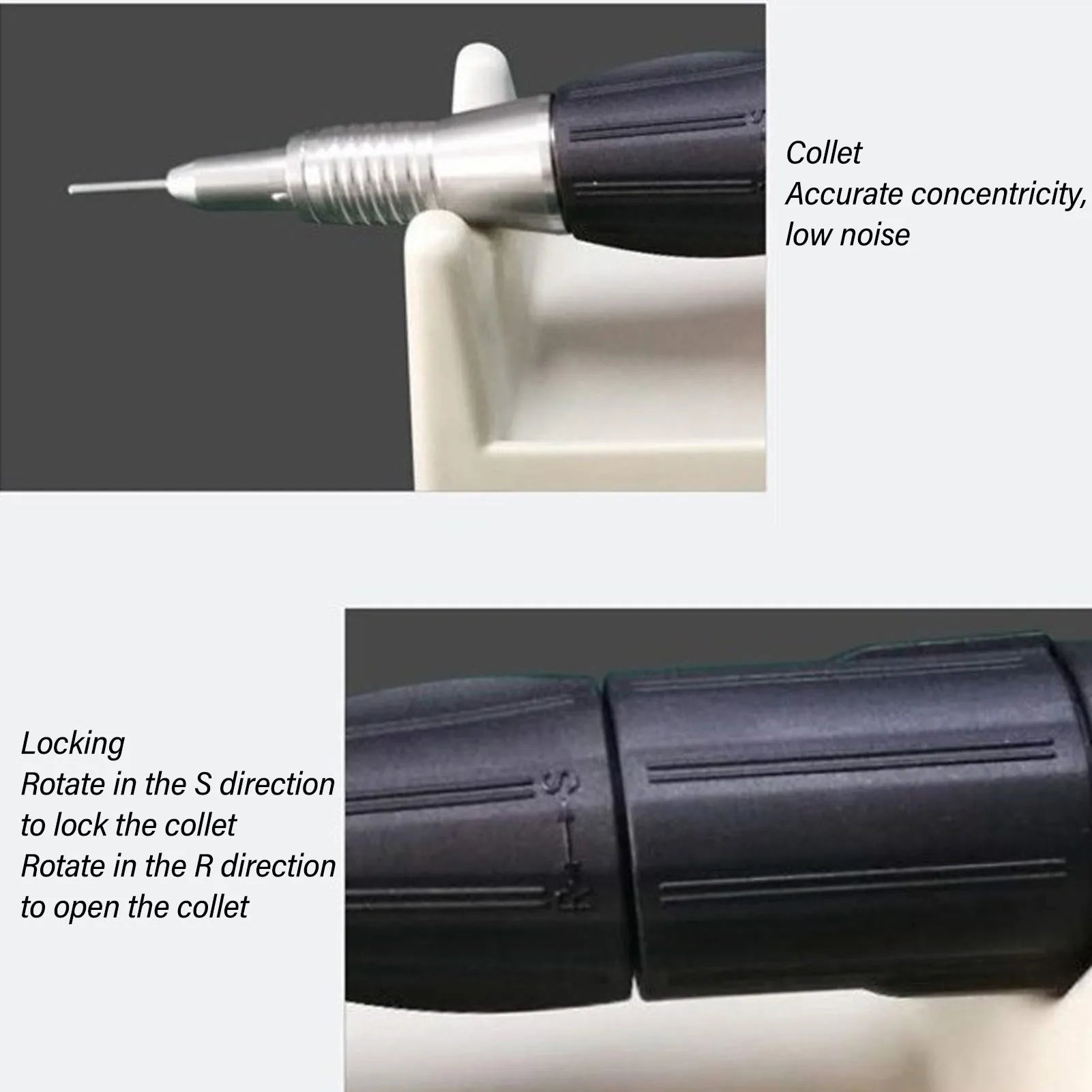 Polishing  Motor Handle Micromotor Handle  Motor Handpiece CW CCW 35000RPM with Carbon Brush for Polishing Grinding