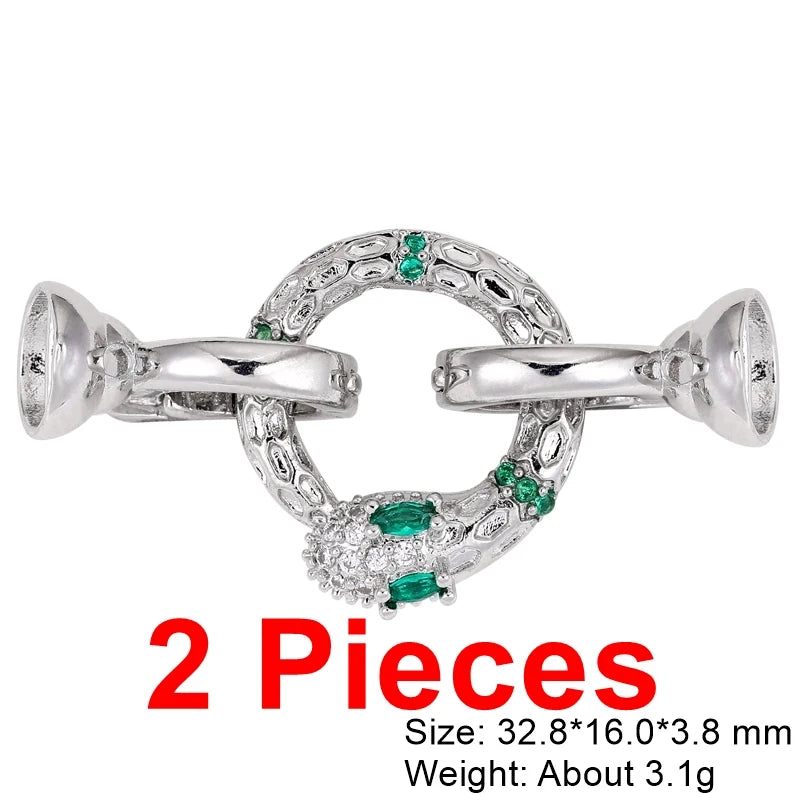 Juya 18K Gold Plated Baroque Pearls Connector Fastener Clasps DIY Jewelry Making Accessories Women Beads Lock Closure Supplies