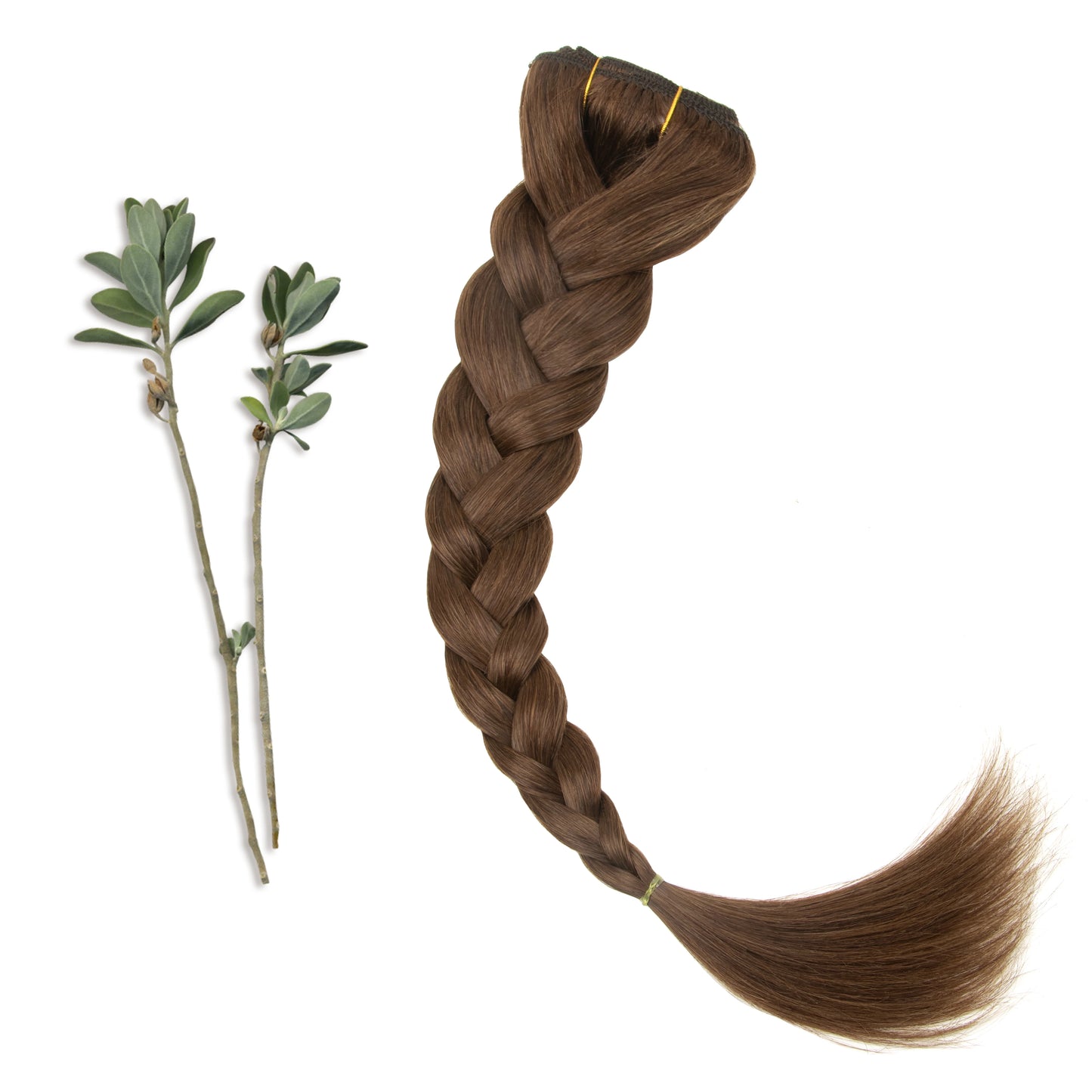 Dark Brown Clip in Hair Extension Human Hair Real Natural  Hair Extension Double Weft Full Head 7PCS Clip Ins For Add Volume