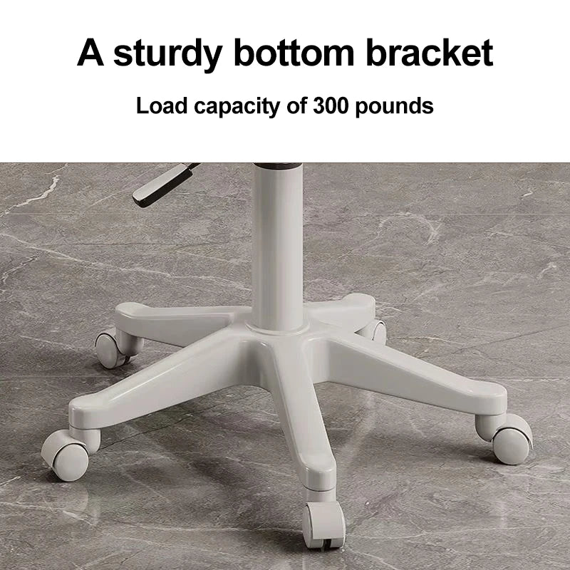 Beauty Salon Washing Chair Black  Chairs Hair Stylist Swivel Faux Leather Rolling Stool with Wheels Soft