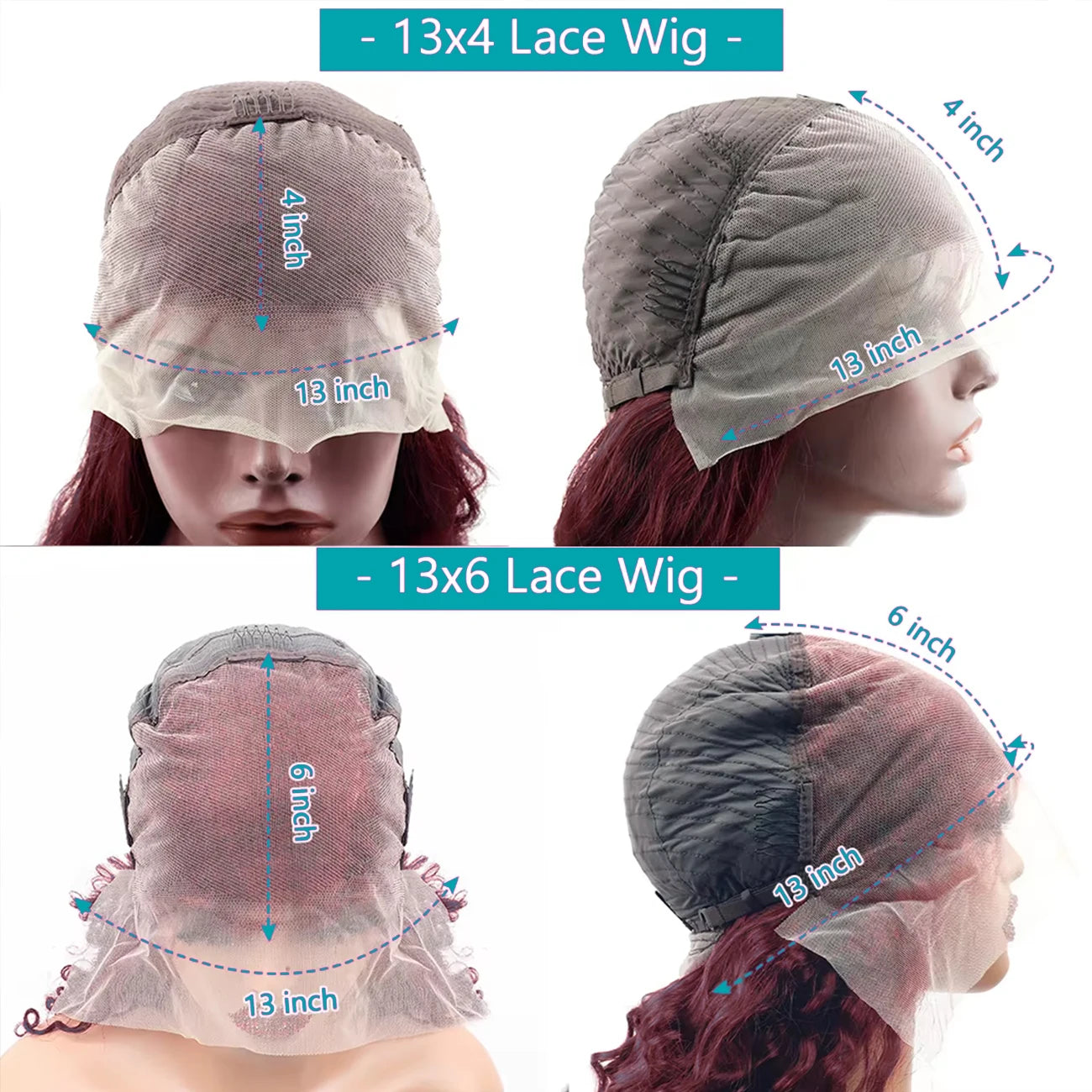 99J Burgundy 13x6 Lace Frontal Wigs Human Hair 13x4 Straight Lace Front Wigs Pre Plucked Red Burgundy Wine Red Wigs for Women