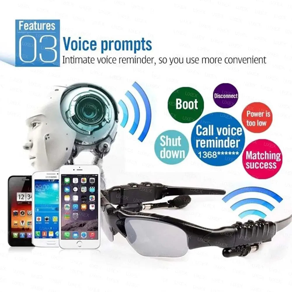 2025 PLus Stereo Headphones Men Wireless Headphones And Microphones Sunglasses Sport Outdoor Christmas Gift Headphones Women New