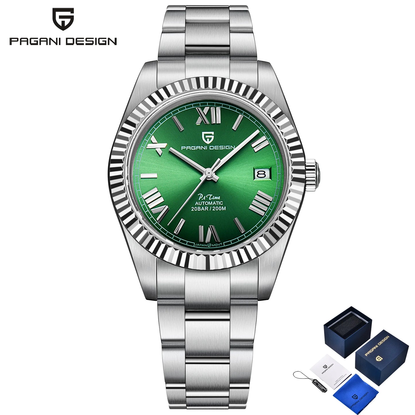 2025 Pagani design mechanical watch men's fashion automatic watch men's Roman time scale 200 m waterproof men's watches gift box