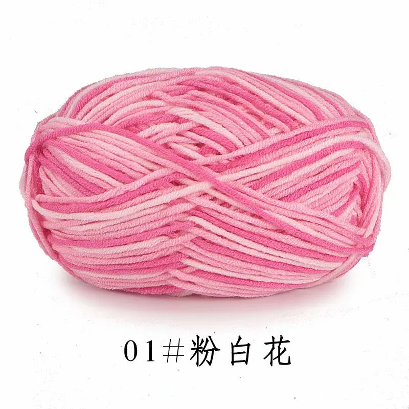 5Strands 2.5mm Colorful Soft Cotton Baby Knitting Wool Yarn Crochet Craft  Crochet Fancy Yarn Hand Knitting Sweater Baby Clothes