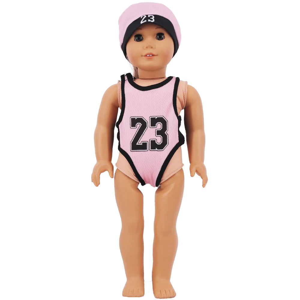 43Cm Baby Doll Clothes Accessories Pink Series Pajama Swimsuit for 18inch Girl American & 43 cCm Baby Reborn Doll,Our Generation