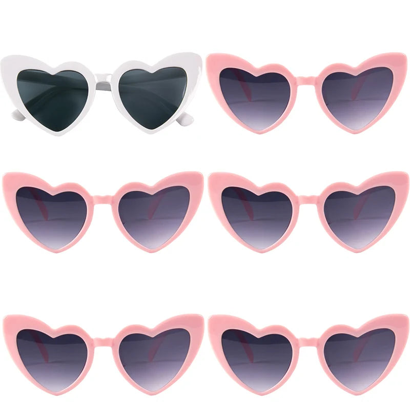Heart Shaped Sunglasses for Women Retro Cat Eye Sunglasses Wedding Engagement Decoration Shopping Traveling Party Accessories